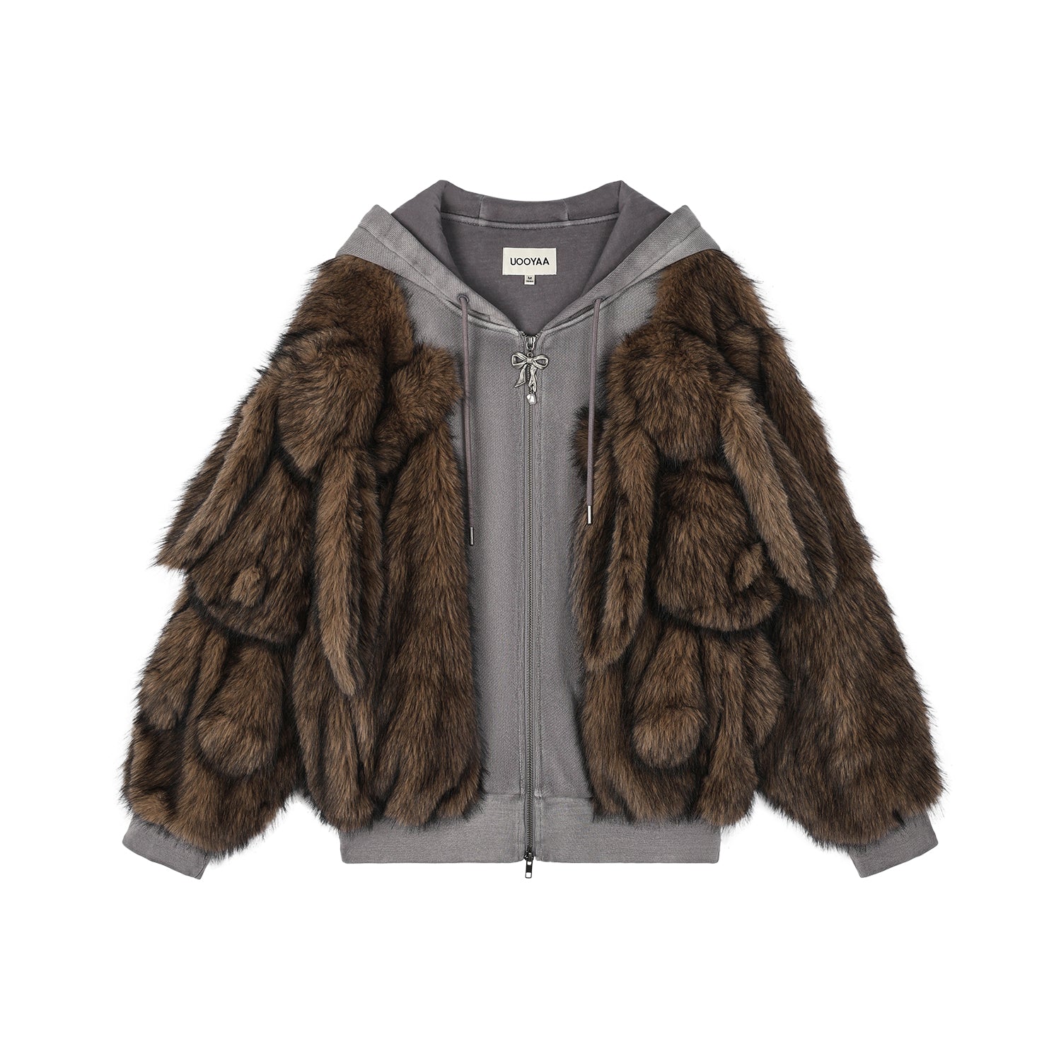 Furry bunny sprite hooded hoodie jacket