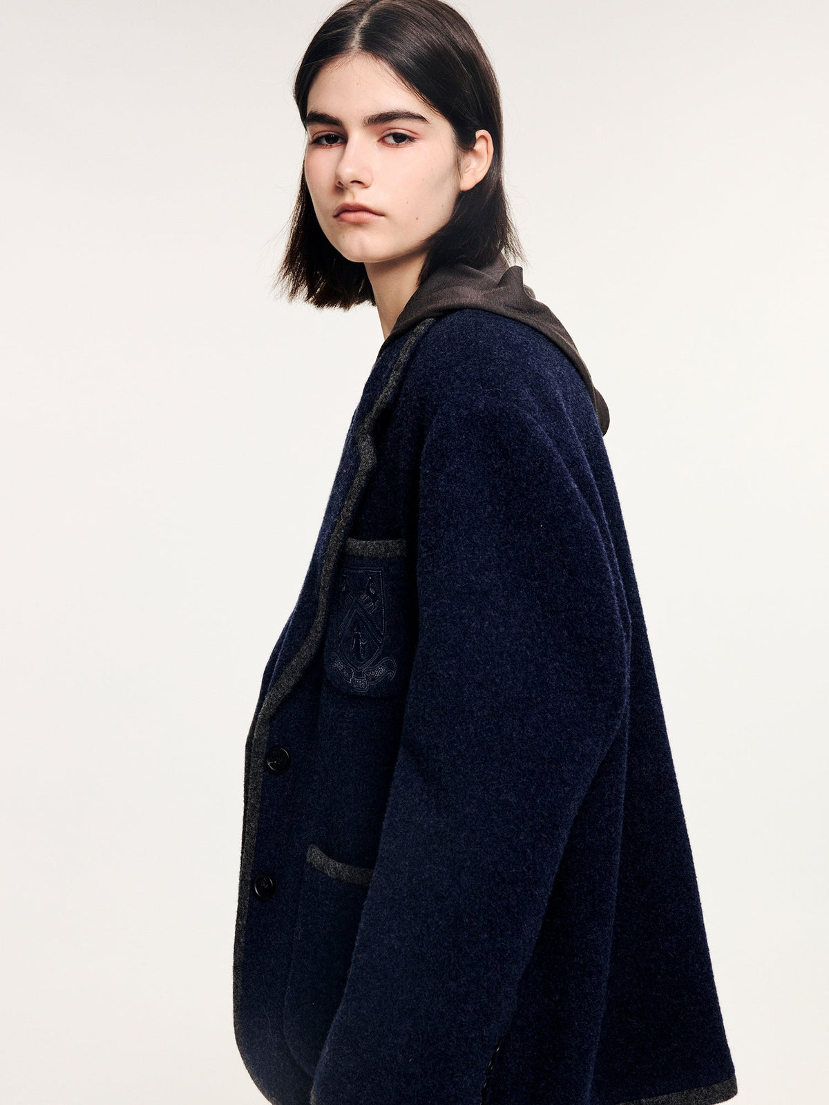 Wool college blazer