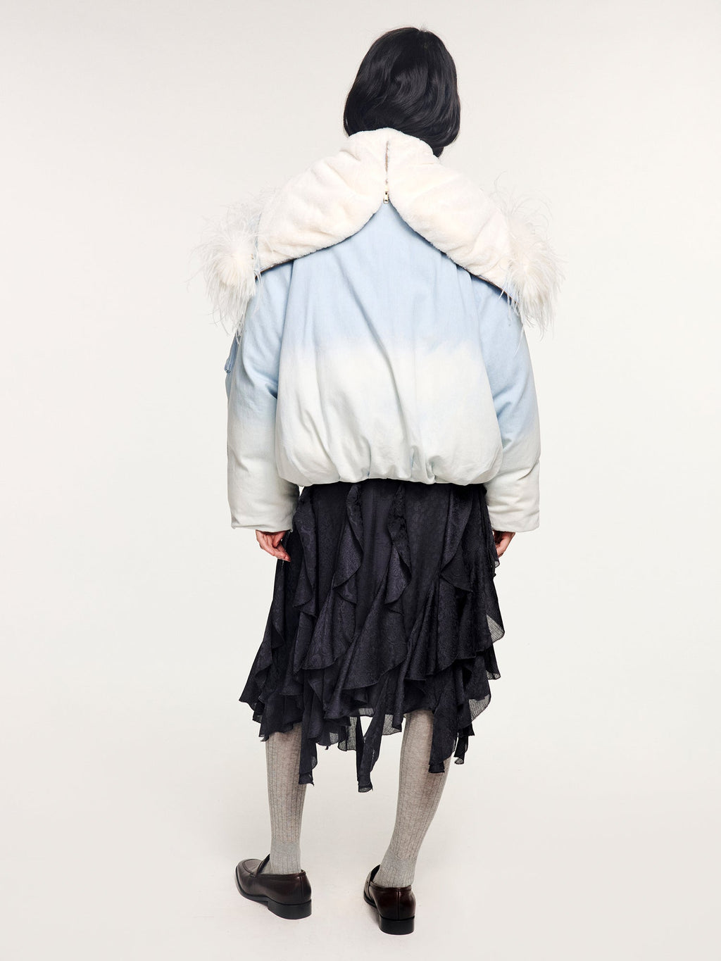 Ostrich-feather N2B down jacket