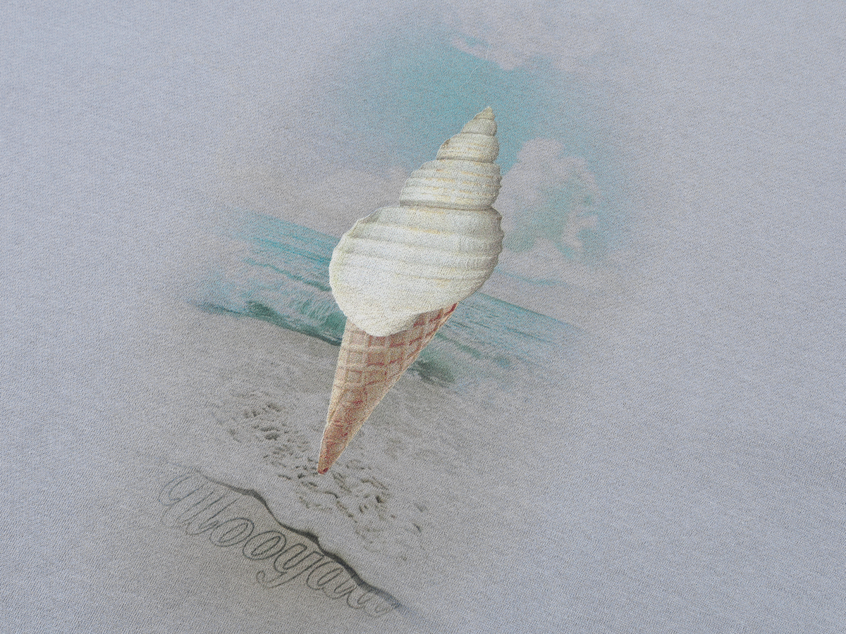 Conch ice cream panel dress