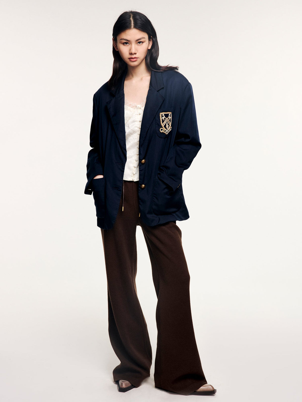 Flare knit pants