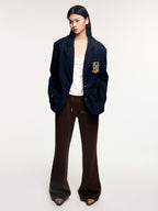 Flare knit pants
