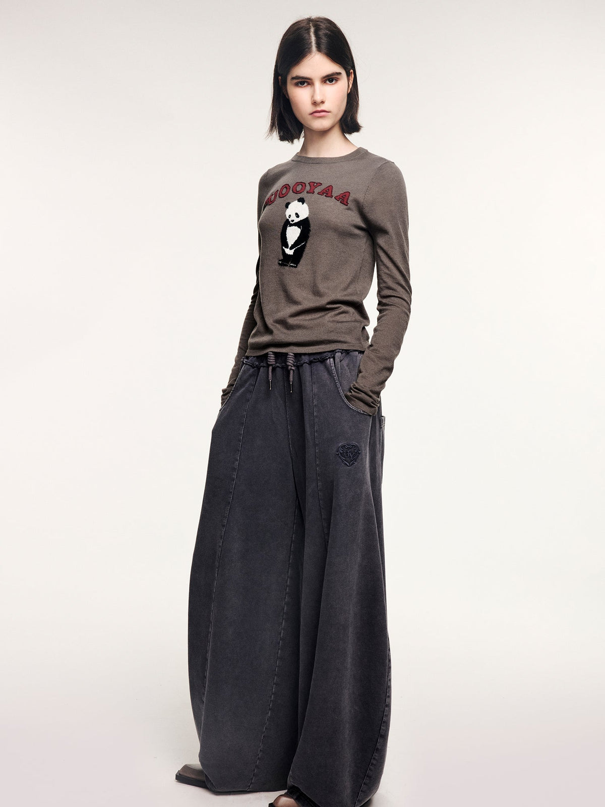 Washed balloon sweatpants