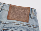 Multi-pocket aluminum wire jeans