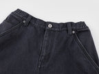Washed denim utility pants