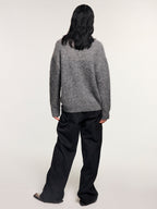Washed denim utility pants