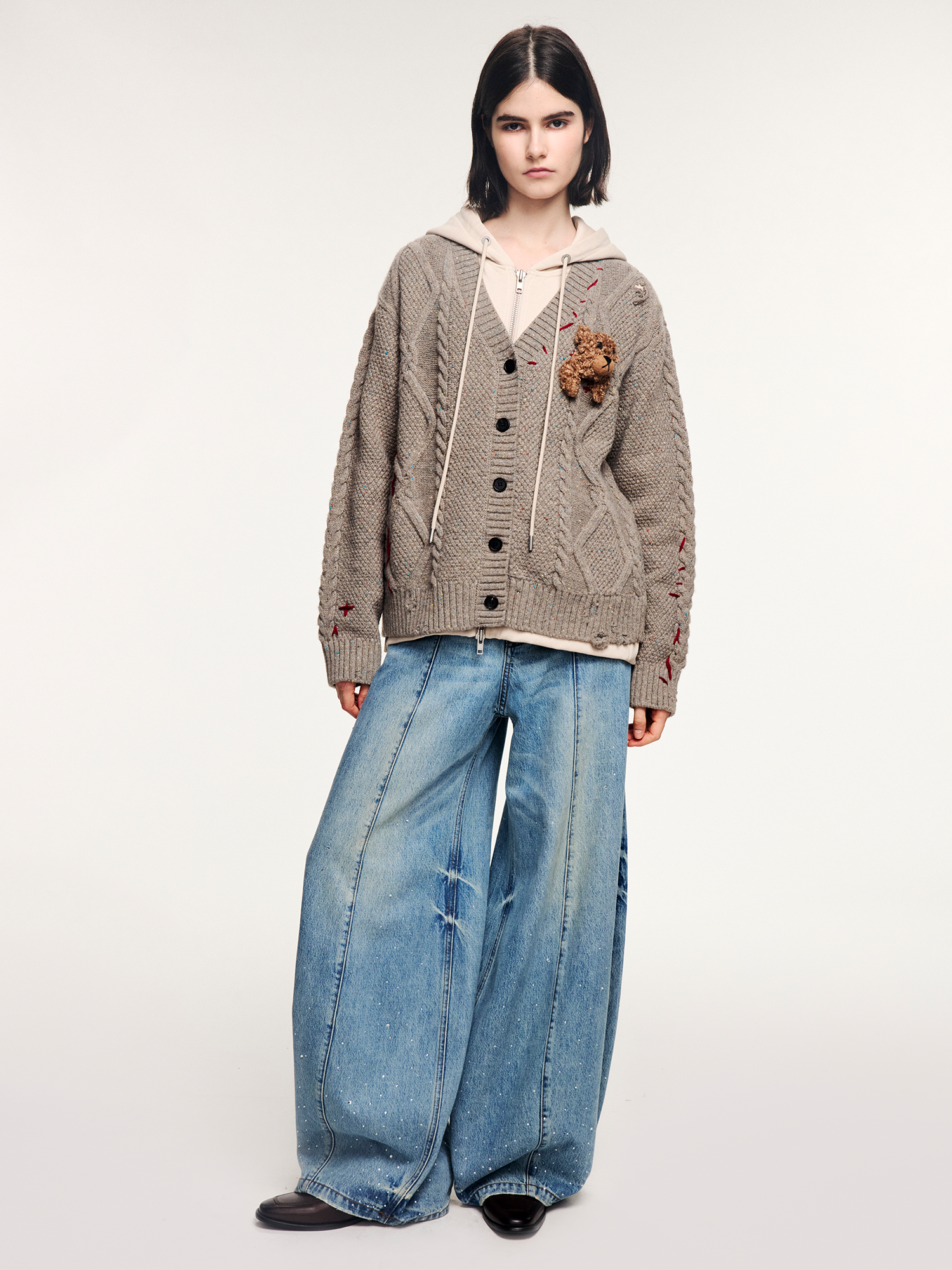 Rhinestone balloon jeans