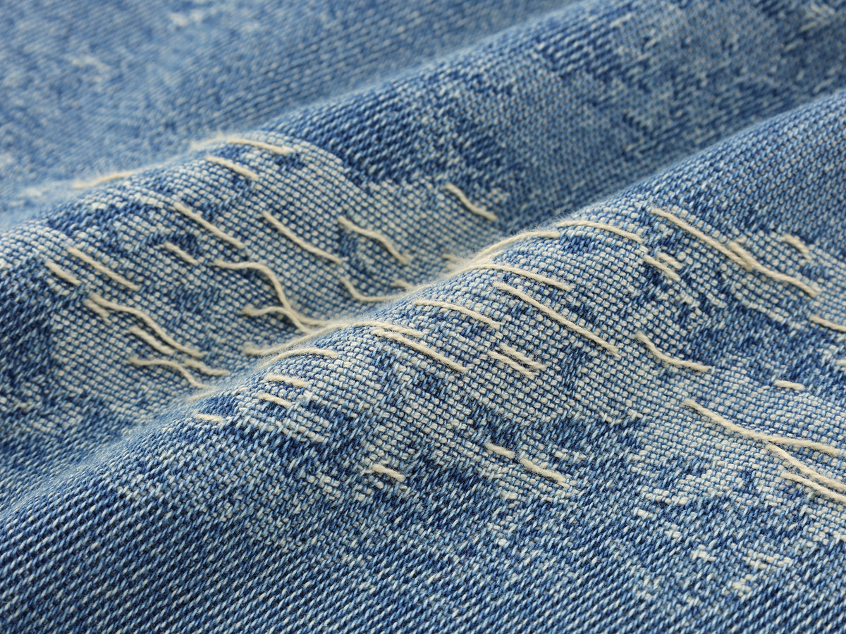 Jacquard denim jeans