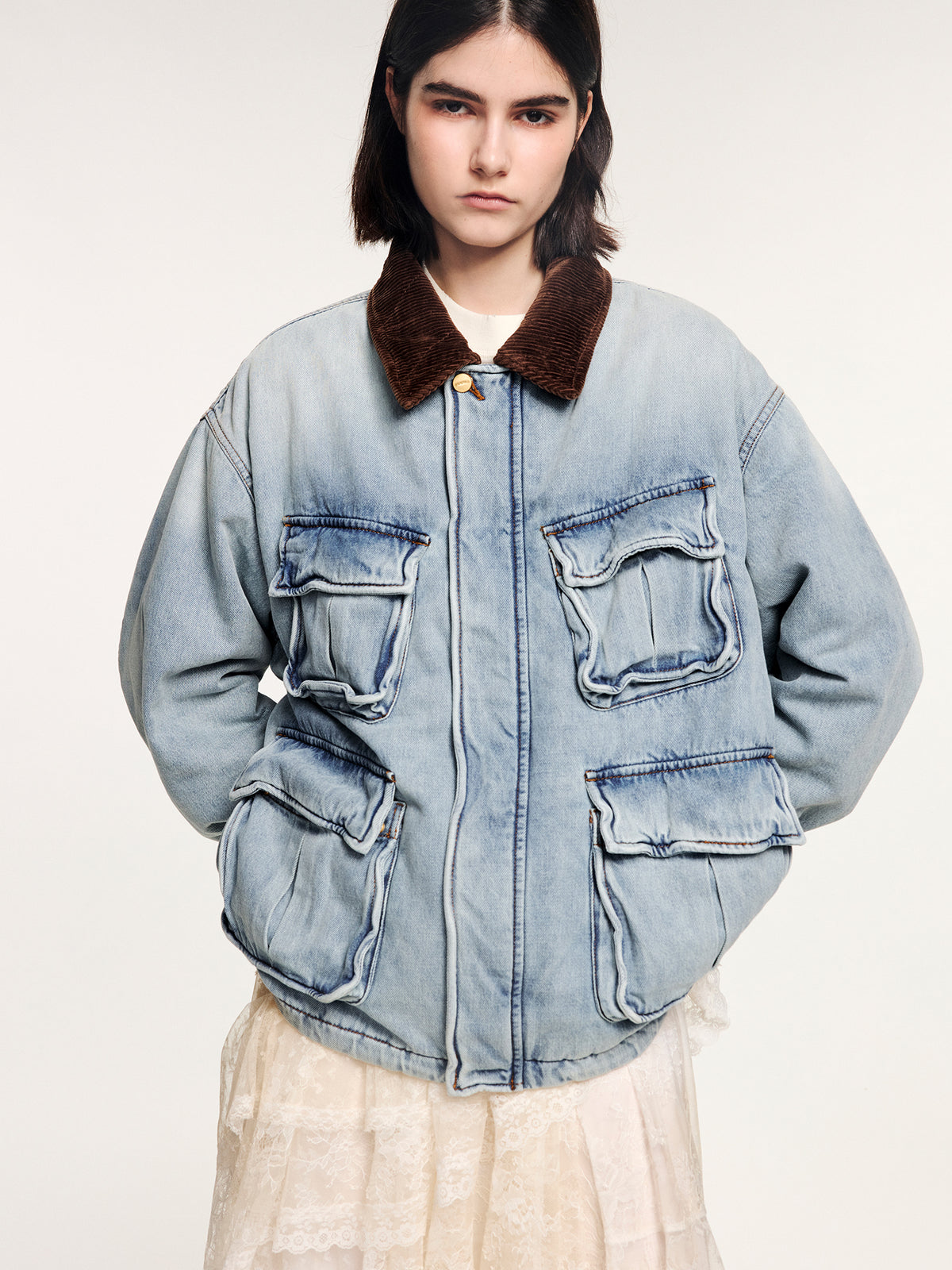 Aluminum wire denim fishing jacket