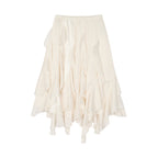 Ruffle jacquard skirt