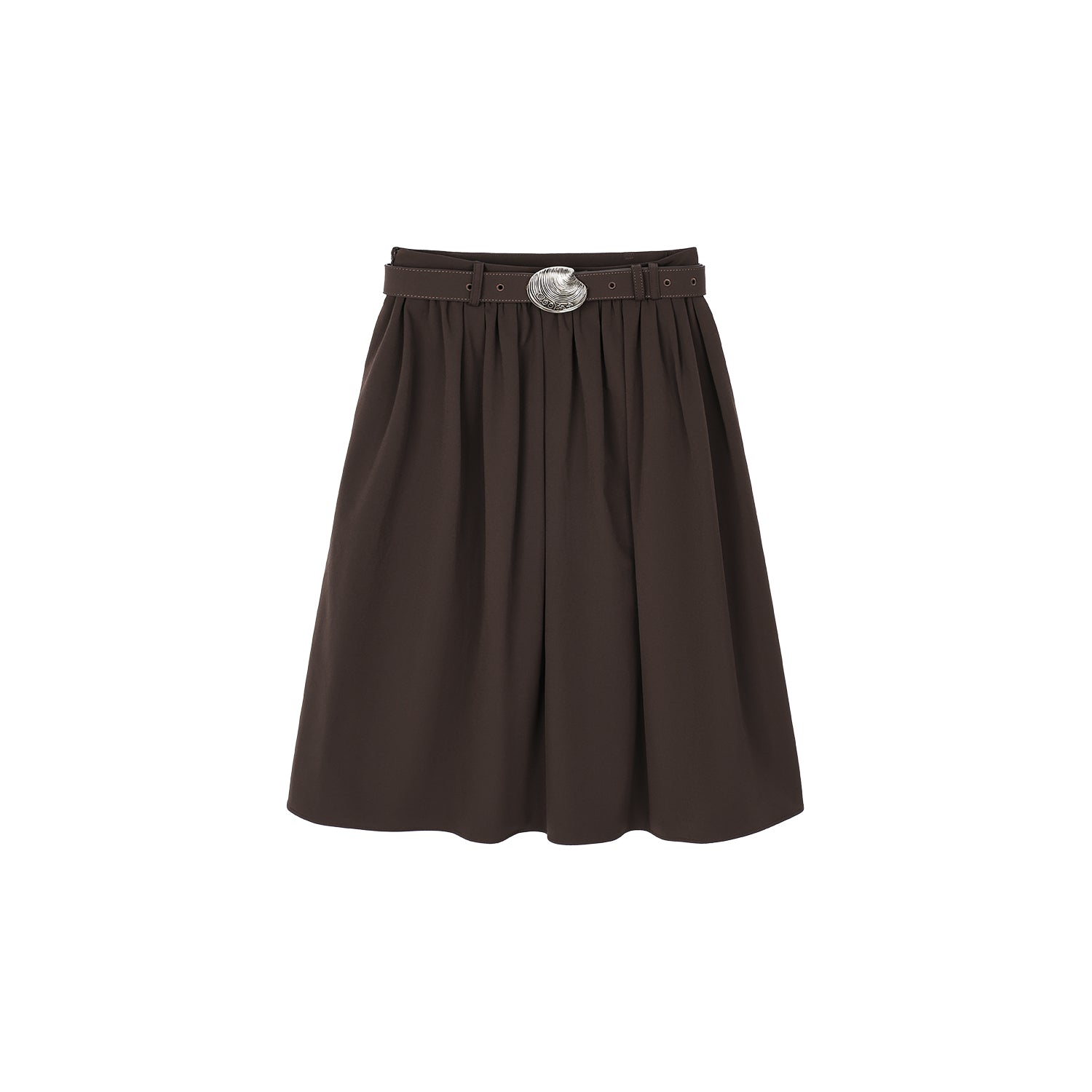 Antique silver shell button full skirt