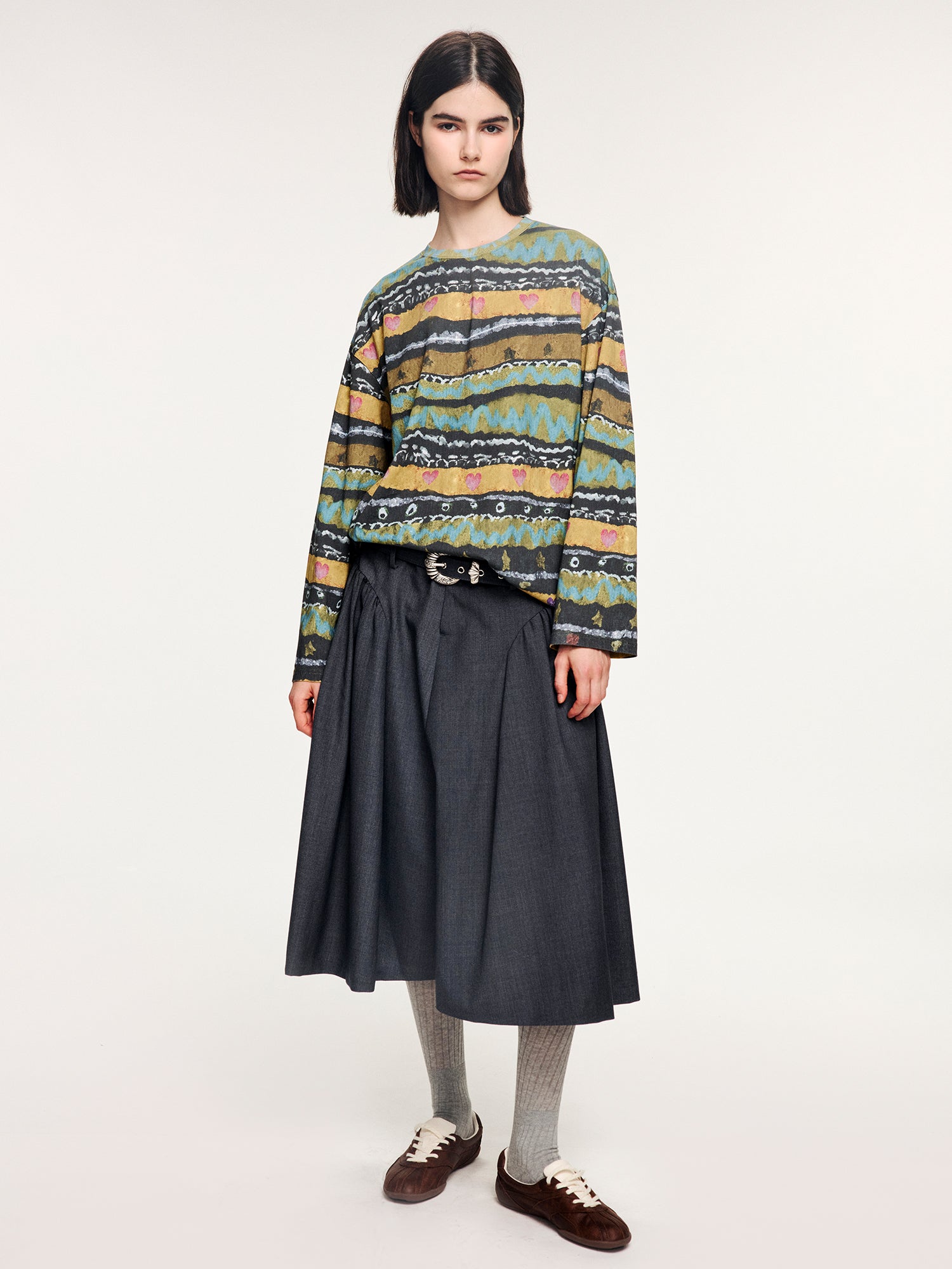 Fine wool puff skirt