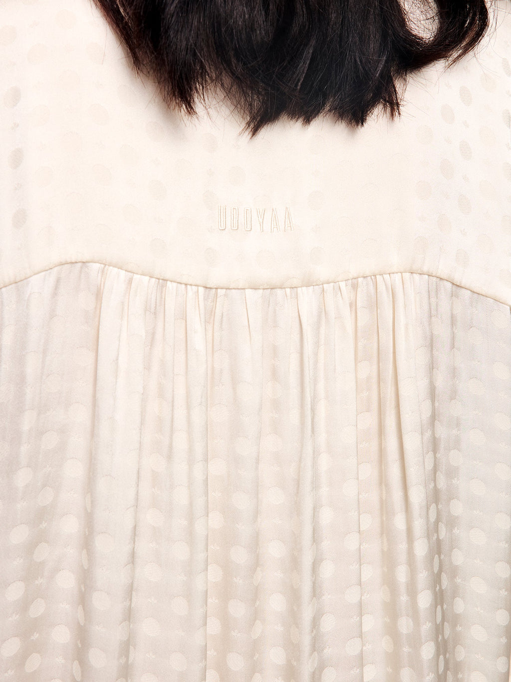 Ruffled jacquard shirt
