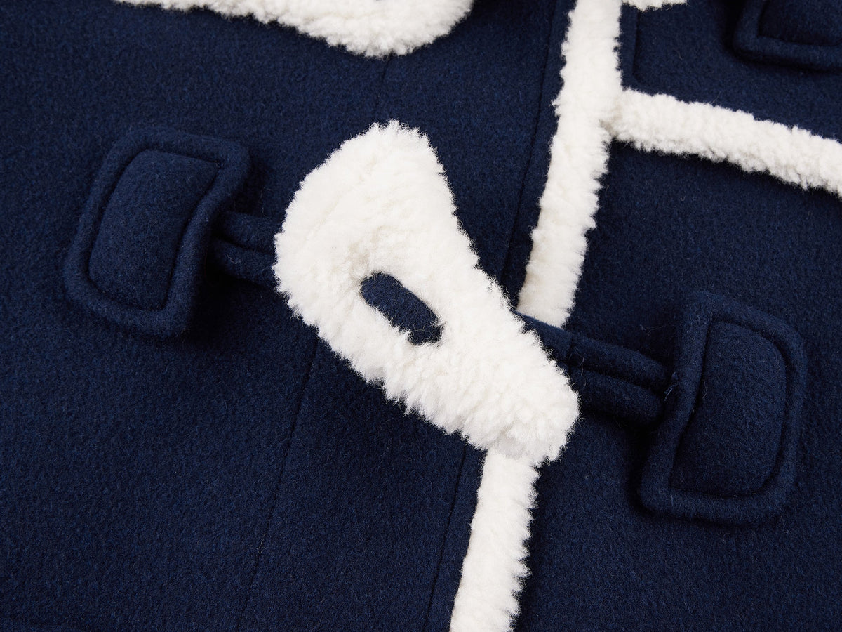 Faux fur fisherman coat