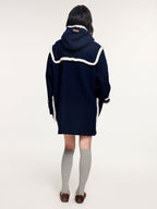 Faux fur fisherman coat