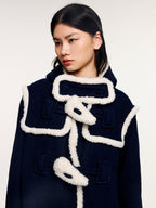 Faux fur fisherman coat