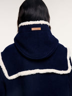 Faux fur fisherman coat