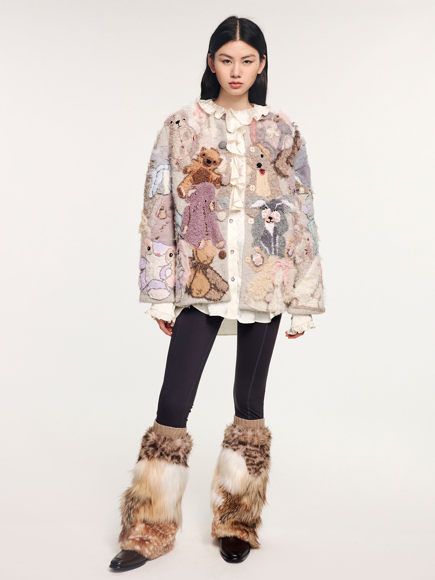 Hand-crocheted & embroidered fantasy elf cardigan