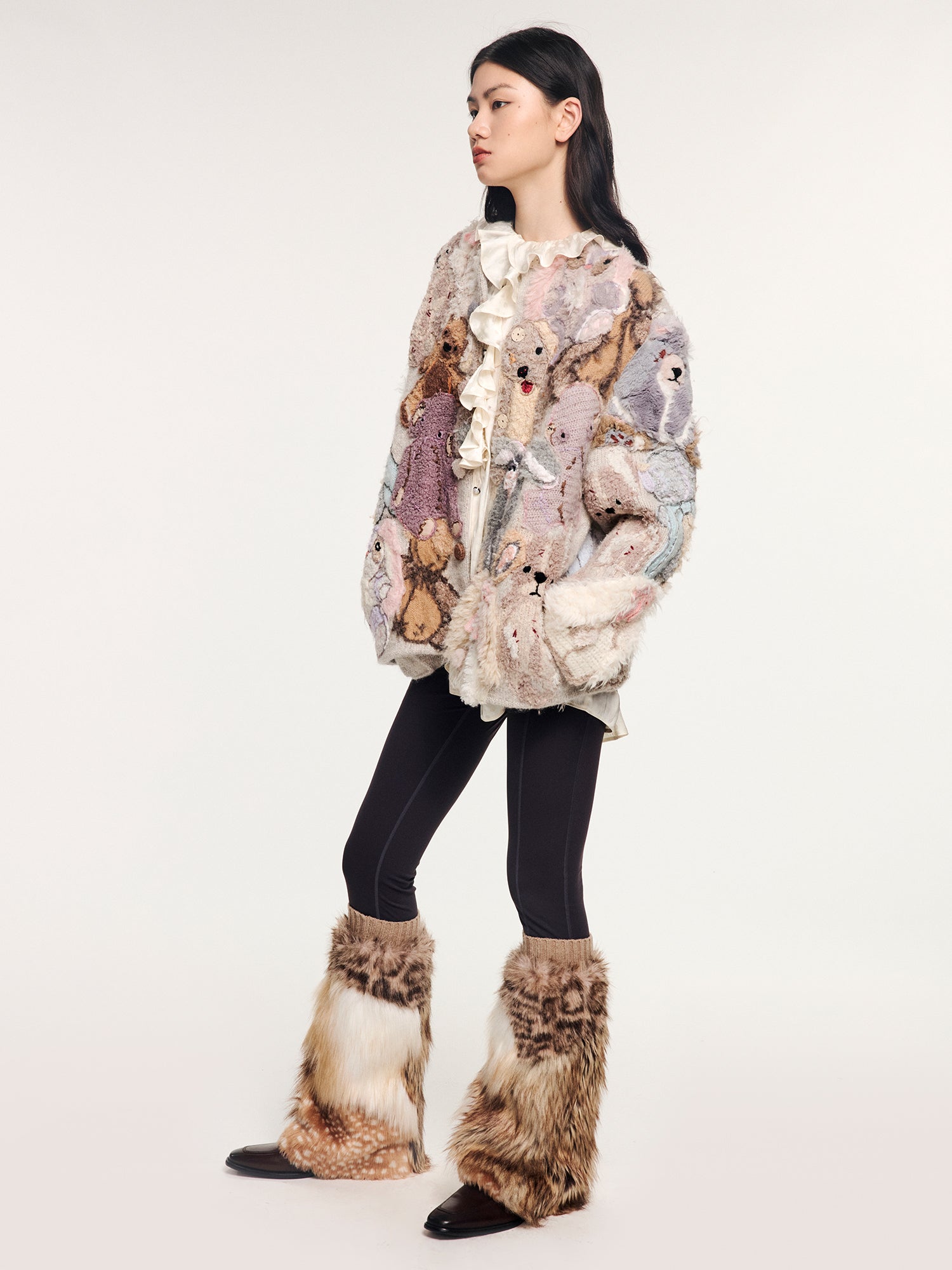 Hand-crocheted & embroidered fantasy elf cardigan