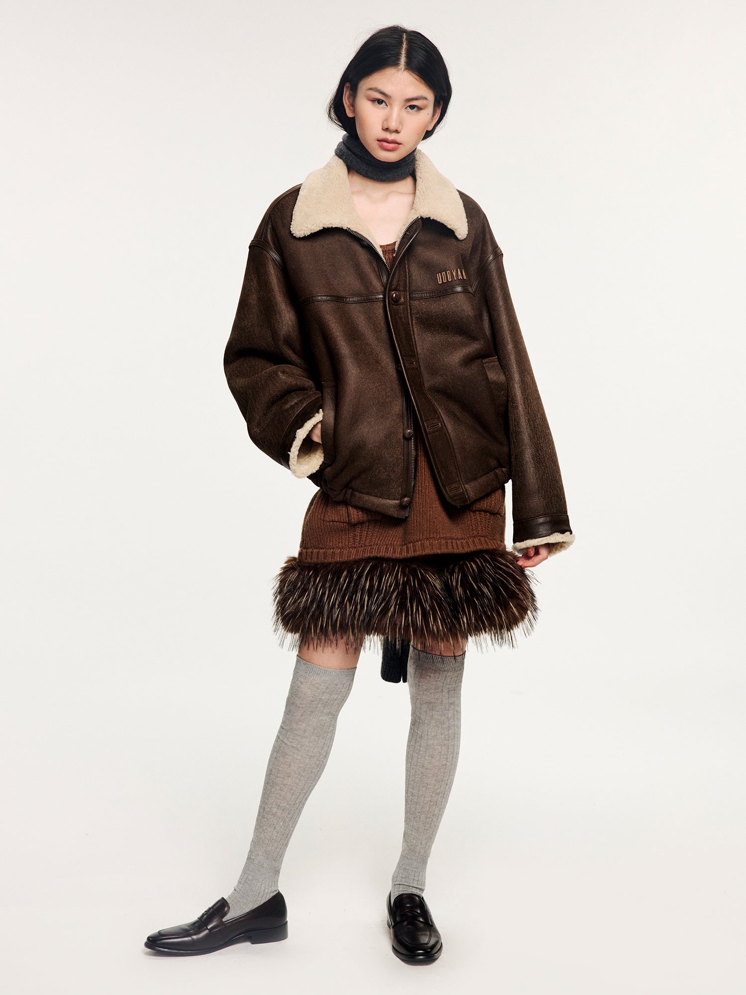 Vintage leather biker jacket