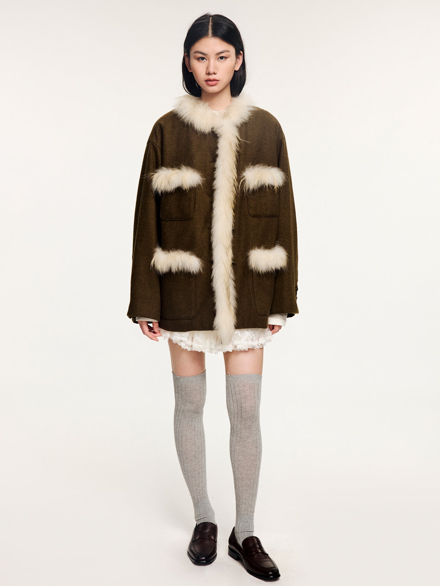 Vintage boucl¨¦ tweed jacket in chanel style