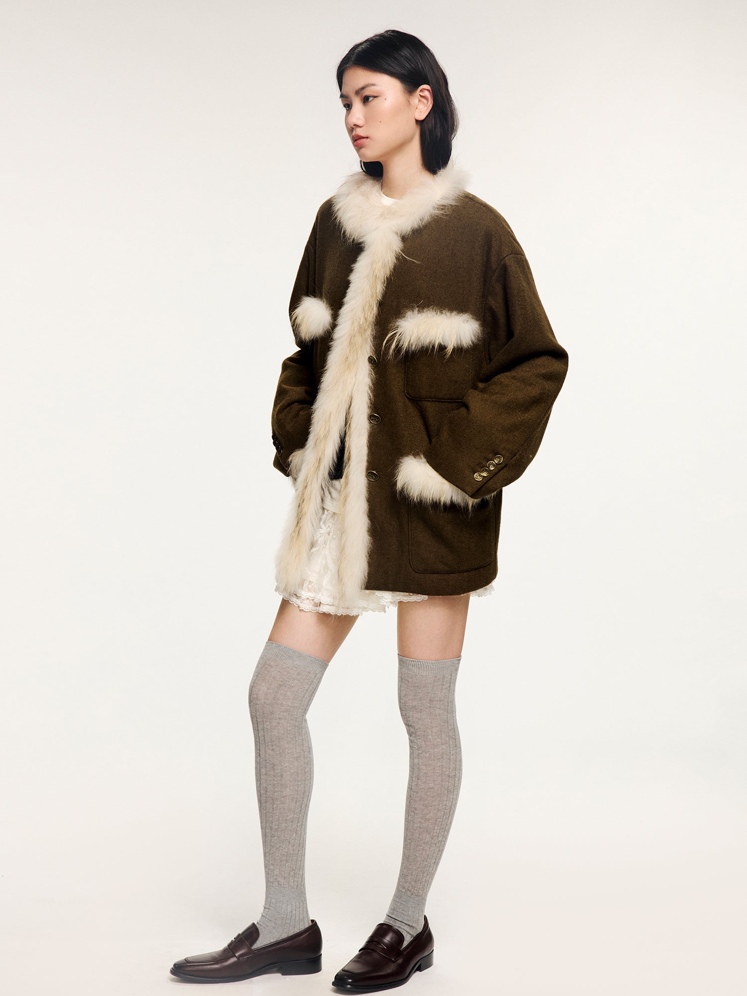 Vintage boucl¨¦ tweed jacket in chanel style