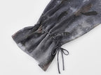 Feather ruffled collar shirt