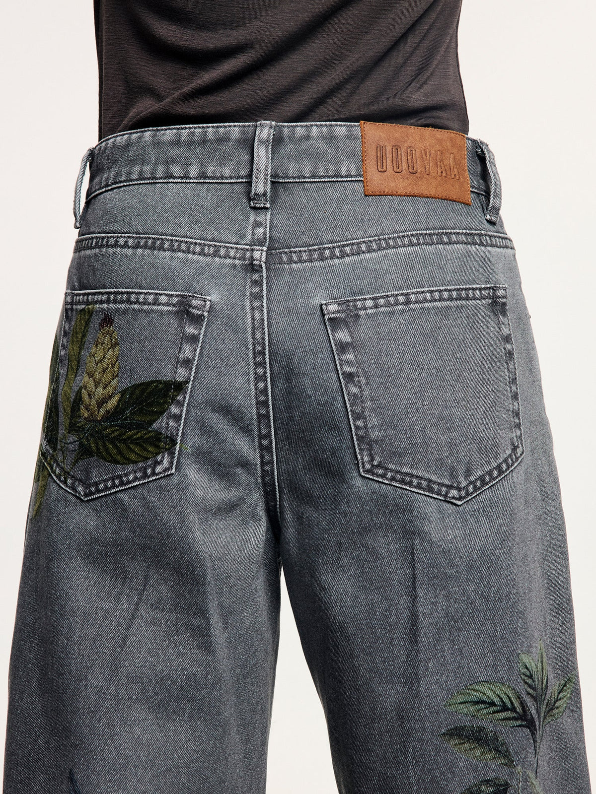 Magical garden floral flared hem jeans