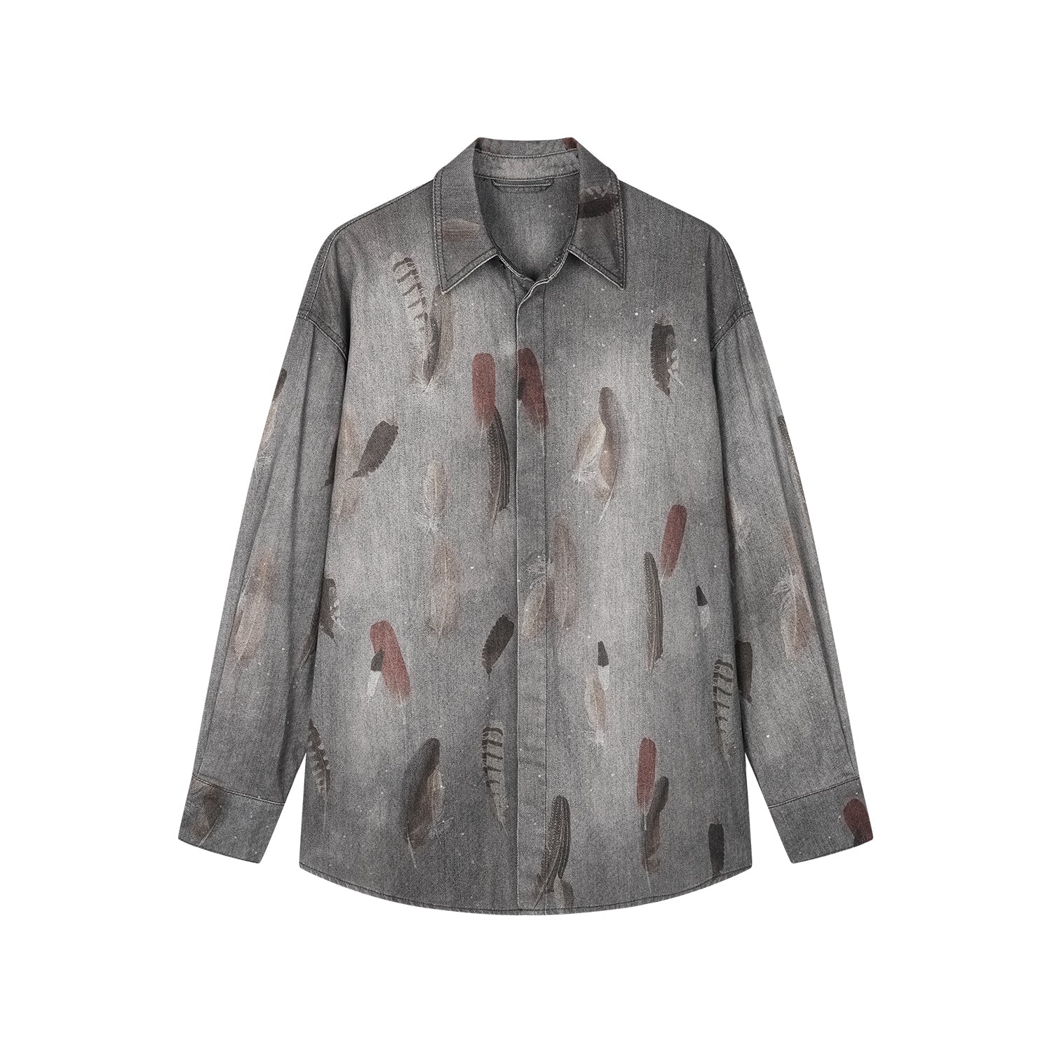 Feather denim shirt