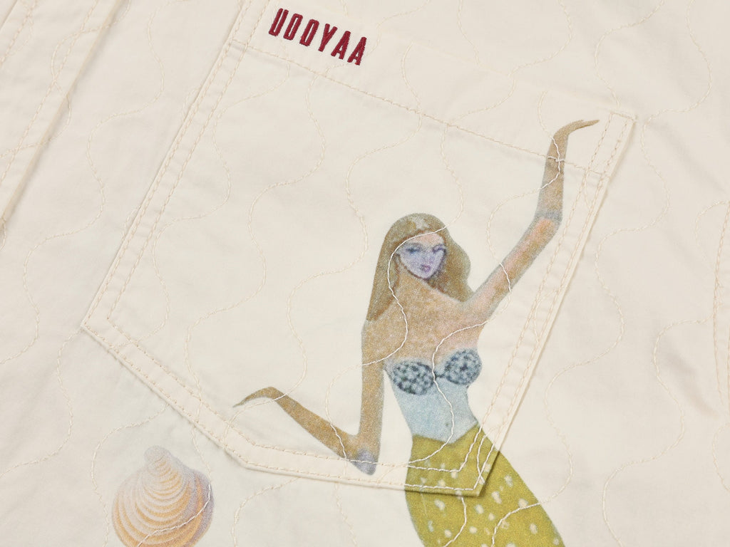 Mermaid gourd-quilted shirt