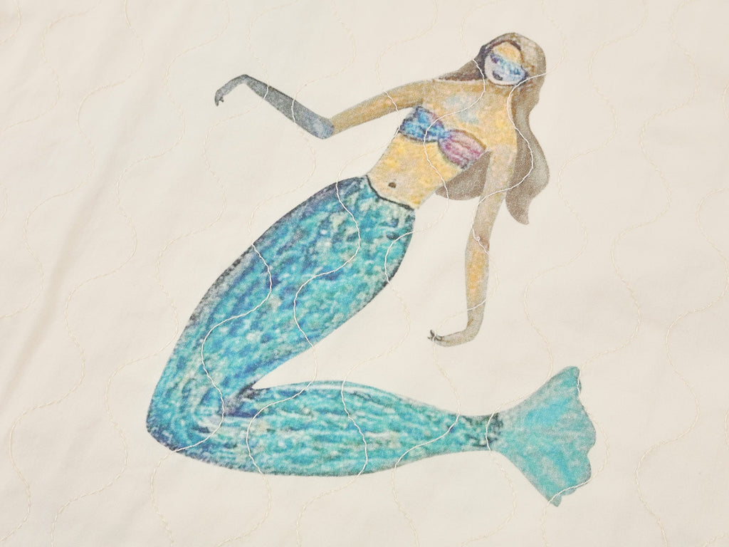 Mermaid gourd-quilted shirt