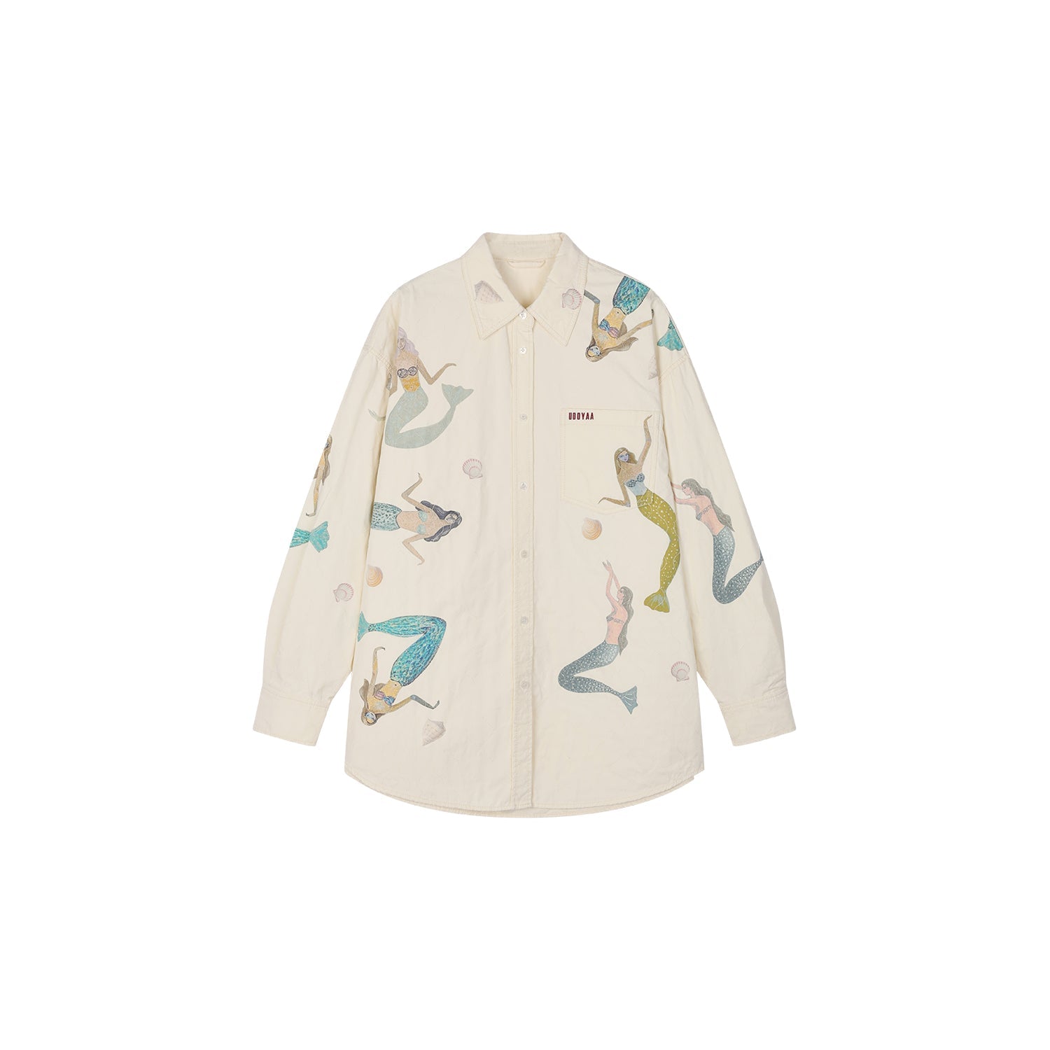 Mermaid gourd-quilted shirt