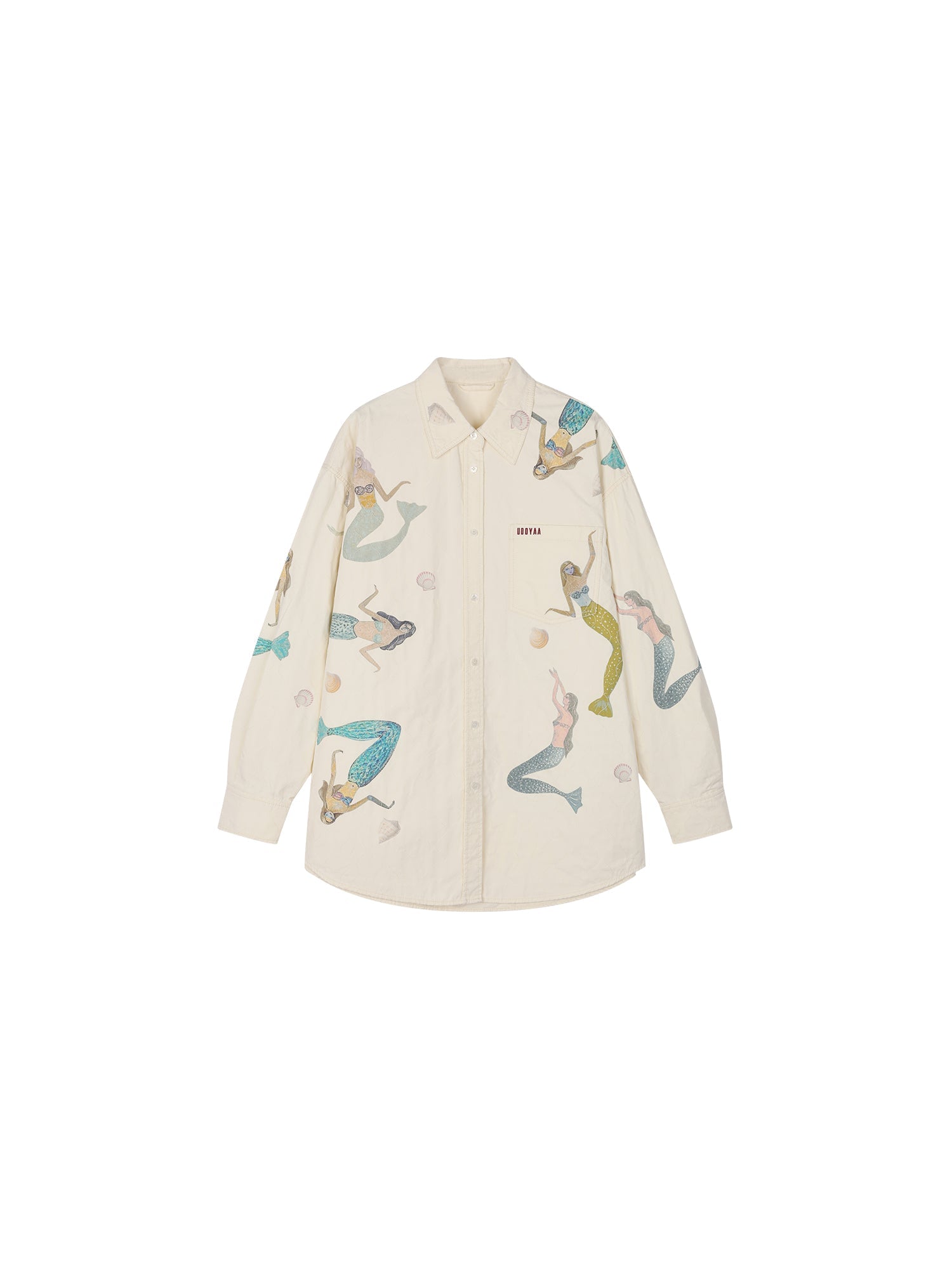 Mermaid gourd-quilted shirt