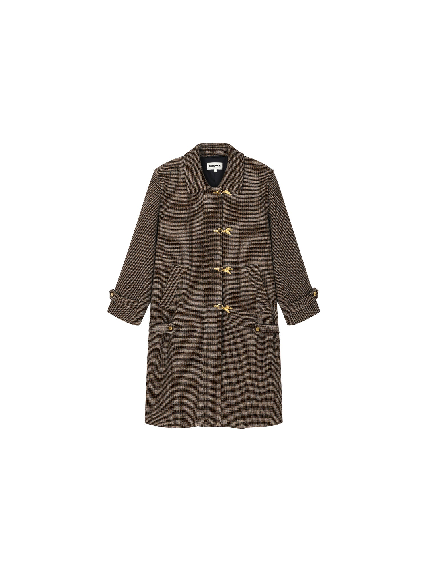 Vintage bird button pure wool coat