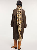 Vintage bird button pure wool coat