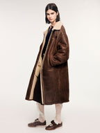 Vintage biker fur coat