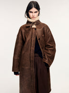 Vintage biker fur coat