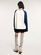 Raglan sleeve t-shirt with undersea octopus