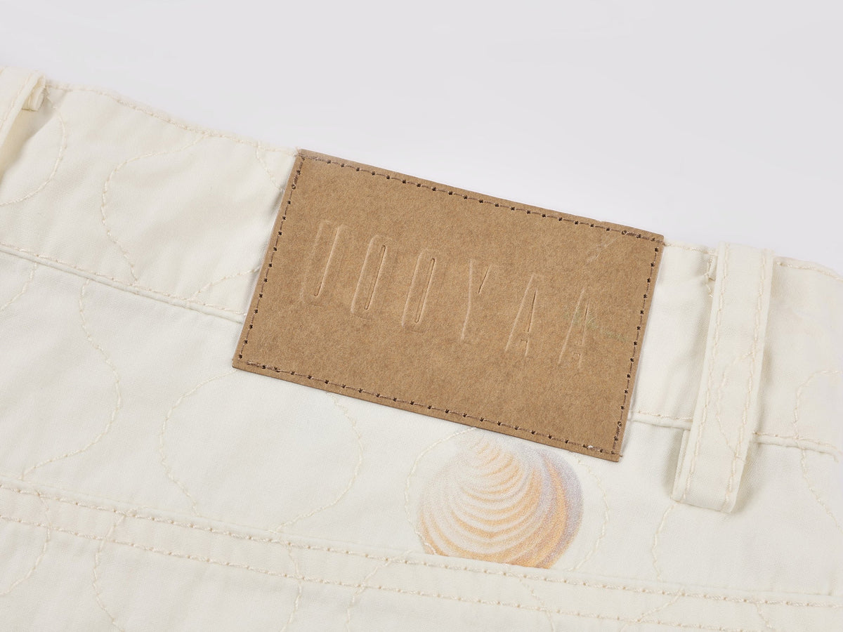Mermaid gourd-quilted curved pants