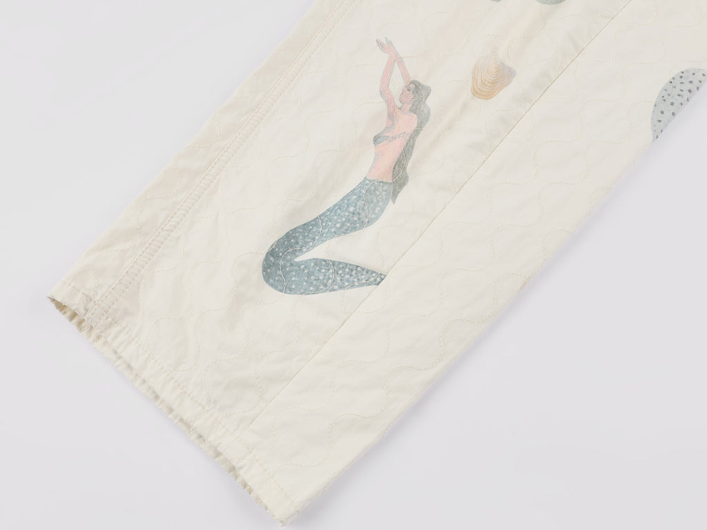 Mermaid gourd-quilted curved pants
