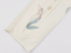 Mermaid gourd-quilted curved pants