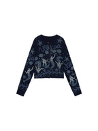 Hand-embroidered beaded fantasy undersea cardigan