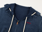 Sailor collar drawstring cardigan