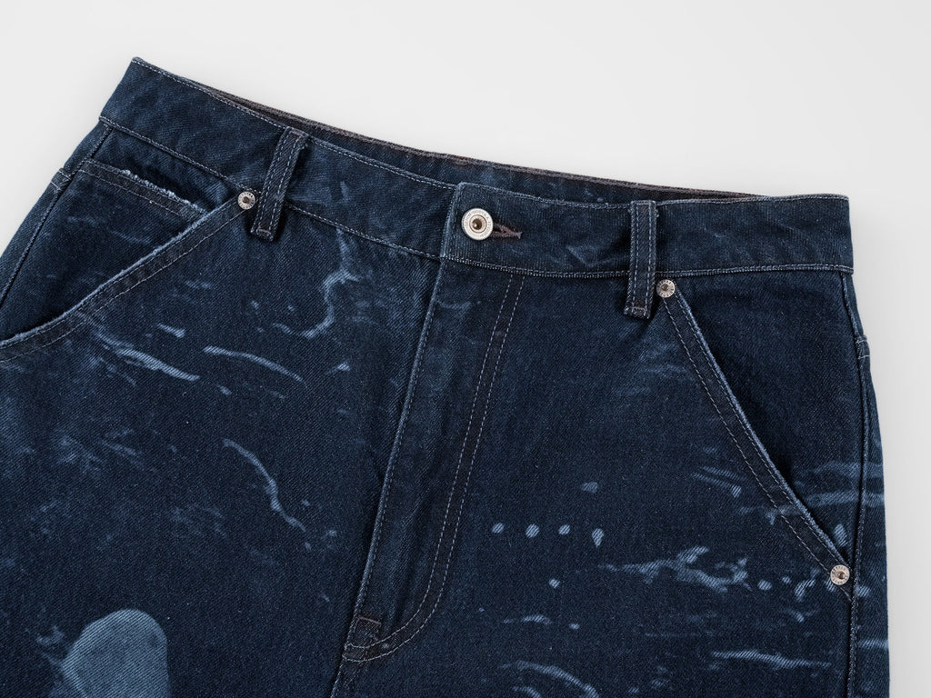 Laser-etched fantasy undersea carpenter jeans