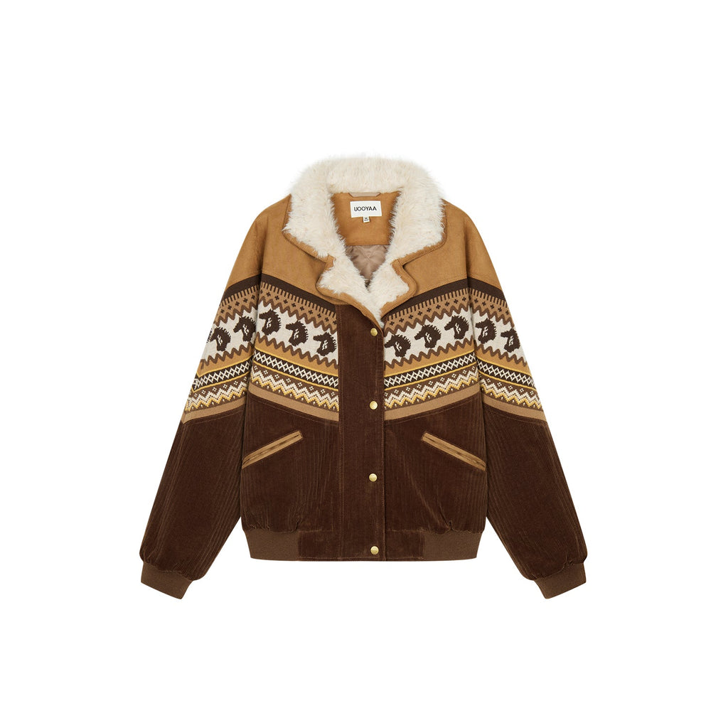 Year of the Horse limited fair isle cotton jacket