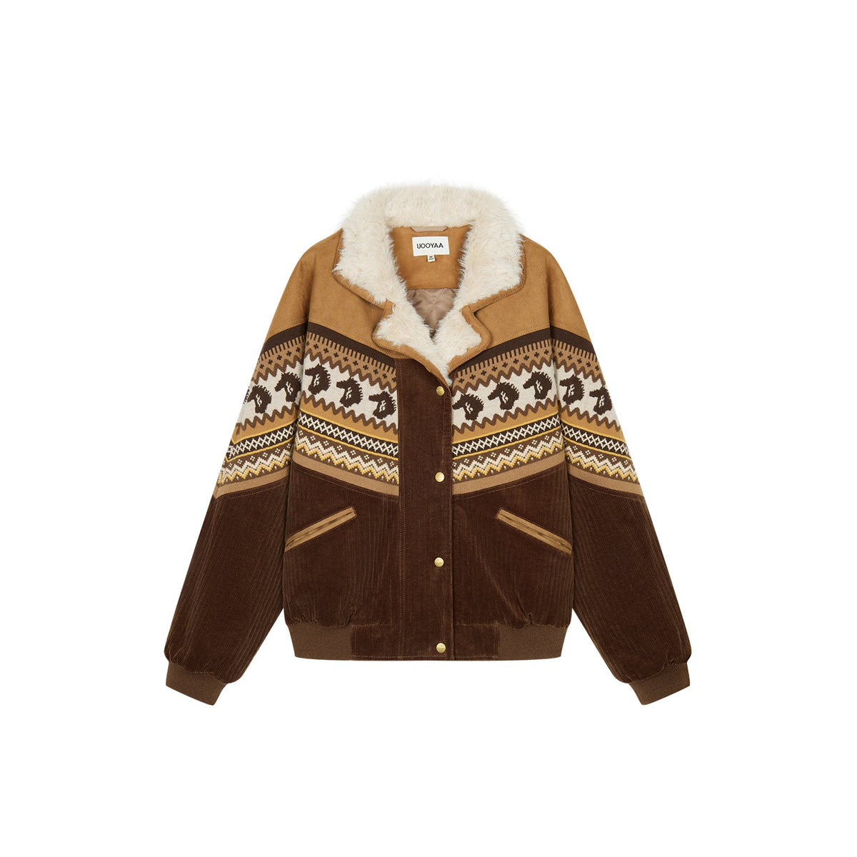 Year of the Horse limited fair isle cotton jacket