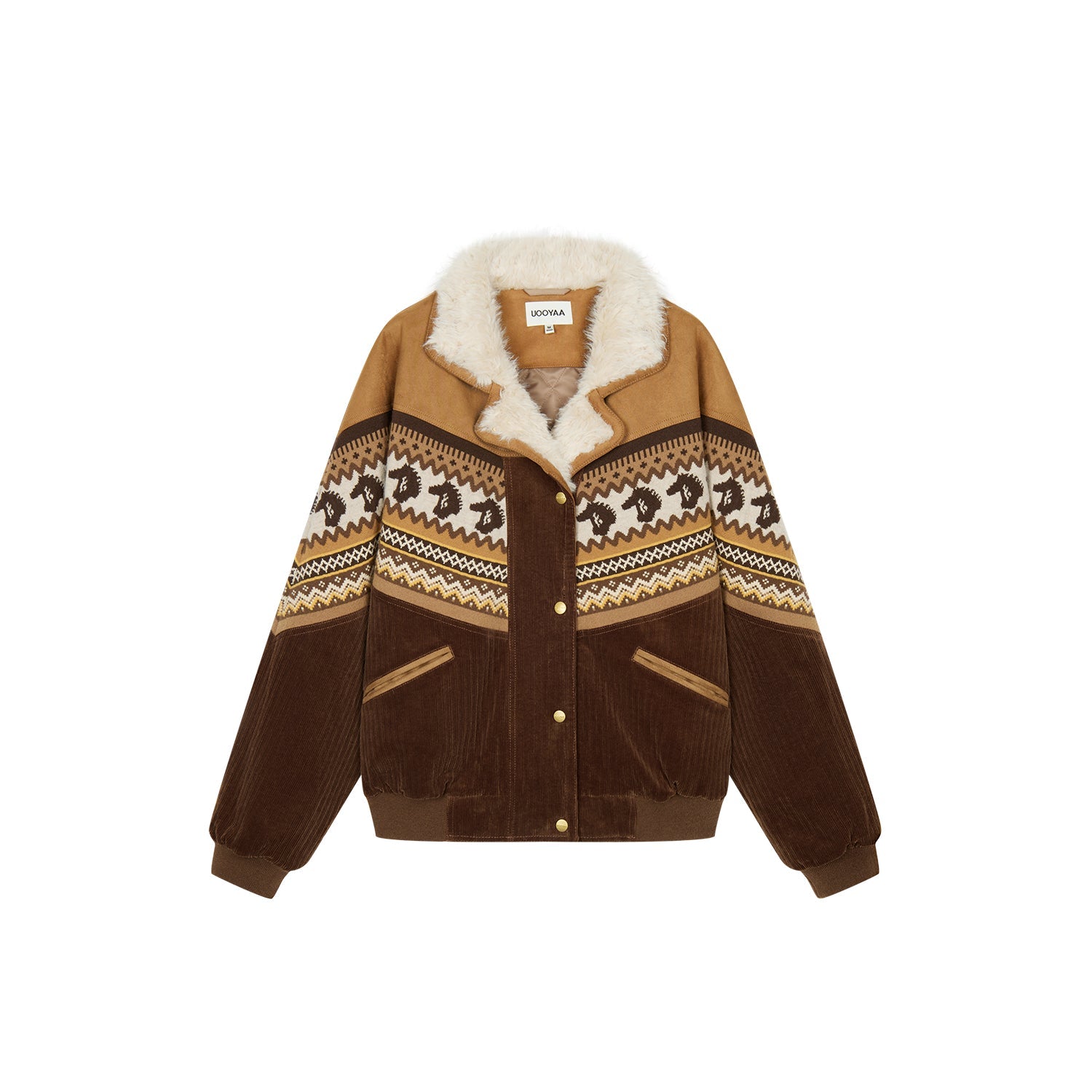 Year of the Horse limited fair isle cotton jacket