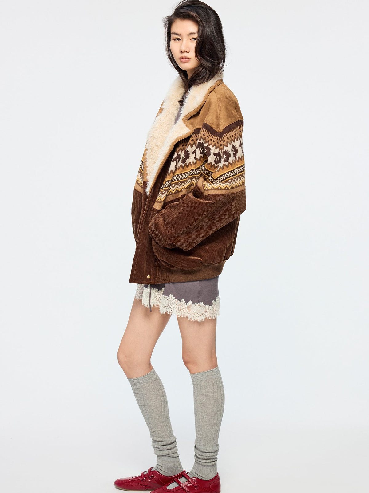 Year of the Horse limited fair isle cotton jacket
