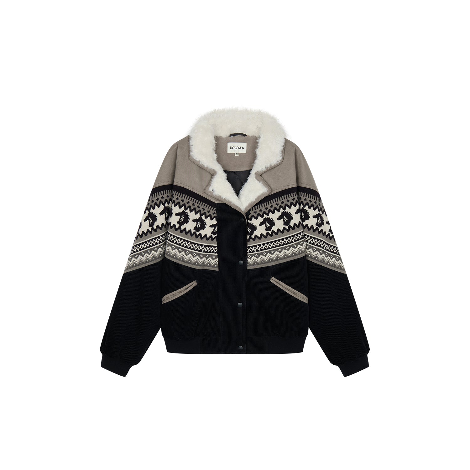 Year of the Horse limited fair isle cotton jacket