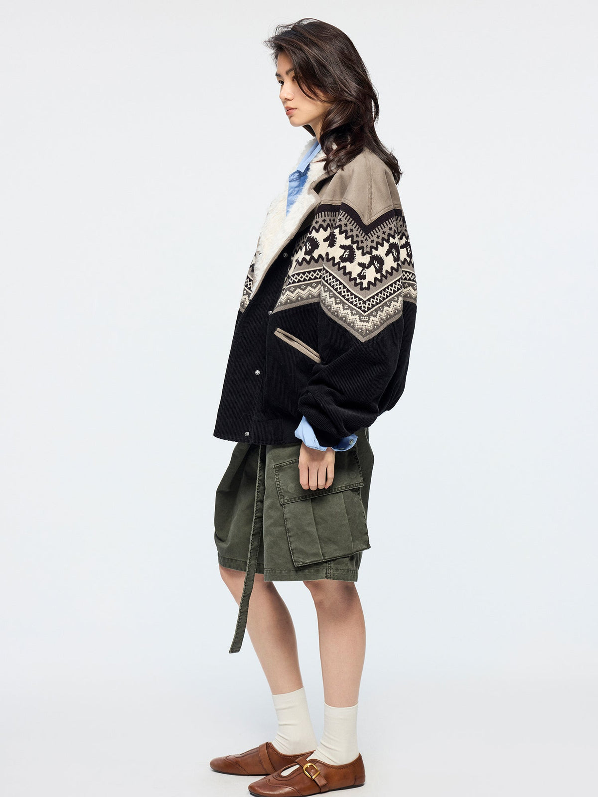 Year of the Horse limited fair isle cotton jacket